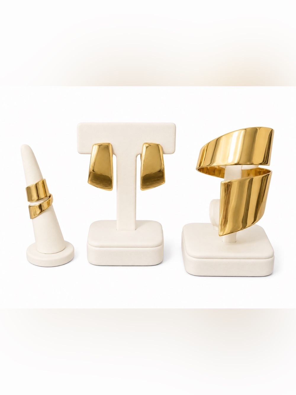 Gold Earring, Ring and Bracelet set NEW